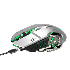 M70GY 2400DPI 2.4G Wireless Gaming Device 6 Buttons Color Light Optical Mouse