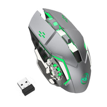将图片加载到图库查看器，M70GY 2400DPI 2.4G Wireless Gaming Device 6 Buttons Color Light Optical Mouse
