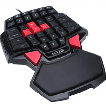 将图片加载到图库查看器，Portable One-hand 47 Keys Wired Gaming Keyboard Double Space Button USB Keypad
