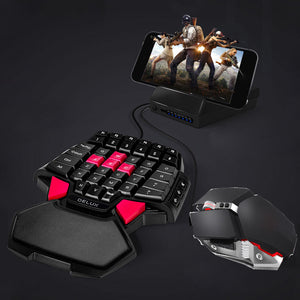 Portable One-hand 47 Keys Wired Gaming Keyboard Double Space Button USB Keypad