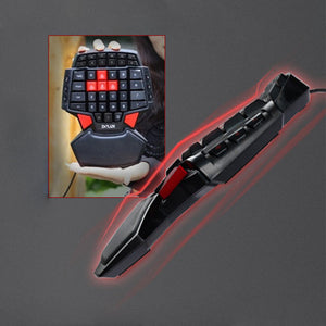 Portable One-hand 47 Keys Wired Gaming Keyboard Double Space Button USB Keypad