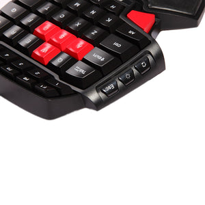 Portable One-hand 47 Keys Wired Gaming Keyboard Double Space Button USB Keypad