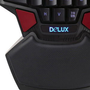 Portable One-hand 47 Keys Wired Gaming Keyboard Double Space Button USB Keypad