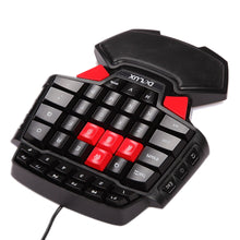 将图片加载到图库查看器，Portable One-hand 47 Keys Wired Gaming Keyboard Double Space Button USB Keypad
