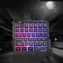 Load image into Gallery viewer, Pro Single Hand Glowing RGB Backlit USB Gaming Keyboard Mouse
