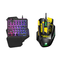 Load image into Gallery viewer, Pro Single Hand Glowing RGB Backlit USB Gaming Keyboard Mouse
