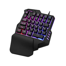Load image into Gallery viewer, Pro Single Hand Glowing RGB Backlit USB Gaming Keyboard Mouse
