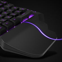 Load image into Gallery viewer, Pro Single Hand Glowing RGB Backlit USB Gaming Keyboard Mouse
