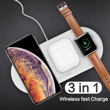 将图片加载到图库查看器，3 in 1 Wireless Charger 10W Fast Wireless Charging Pad

