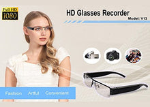 将图片加载到图库查看器，SPY 1080P HD Digital Video Glasses Spy Hidden Camera Eyewear V13
