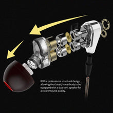 将图片加载到图库查看器，Dual Drivers Earphone High Bass Stereo With Mic For Meizu Xiaomi Sony
