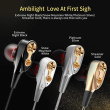 将图片加载到图库查看器，Dual Drivers Earphone High Bass Stereo With Mic For Meizu Xiaomi Sony
