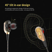 将图片加载到图库查看器，Dual Drivers Earphone High Bass Stereo With Mic For Meizu Xiaomi Sony
