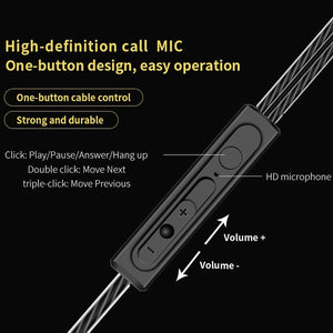 Dual Drivers Earphone High Bass Stereo With Mic For Meizu Xiaomi Sony