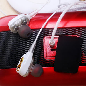 Dual Drivers Earphone High Bass Stereo With Mic For Meizu Xiaomi Sony