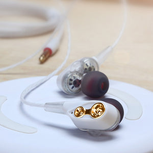 Dual Drivers Earphone High Bass Stereo With Mic For Meizu Xiaomi Sony