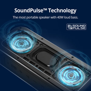 Tronsmart Force Speaker Bluetooth 5.0 40W IPX7 Waterproof with Voice Assistant,TWS,NFC Double Eleven