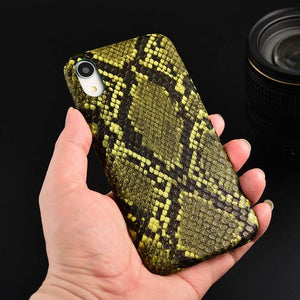 Boucho For iPhone XS Max XR 11 Pro Max X Case Snake Wood Texture Phone Cases For iPhone 7 8 6 6s plus PU Leather Soft Cover