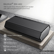 Load image into Gallery viewer, BlitzWolf BW-AS2 40W Dual Driver Wireless bluetooth Speaker 30W Subwoofer Upward Bass
