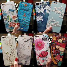 Load image into Gallery viewer, Relief Cute Flower TPU 3D Emboss Silicone Case For iPhone X XR 6 6S 7 8 Plus 5 5S SE 9 Cases For iPhone XS Max Coque Cover Shell
