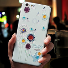 Load image into Gallery viewer, Relief Cute Flower TPU 3D Emboss Silicone Case For iPhone X XR 6 6S 7 8 Plus 5 5S SE 9 Cases For iPhone XS Max Coque Cover Shell
