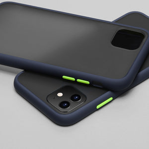 N1986N Phone Case For iPhone 11 Pro X XR XS Max 7 8+ Luxury Contrast Color Frame Matte