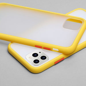 N1986N Phone Case For iPhone 11 Pro X XR XS Max 7 8+ Luxury Contrast Color Frame Matte