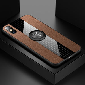 Magnetic Car Holder Case For iPhone 11 X XR XS Max 6 6S Plus Soft Frame Cloth Finger Ring Shockproof Cover For iPhone 7 8 Plus X