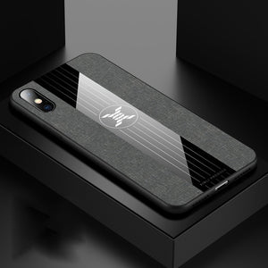 Magnetic Car Holder Case For iPhone 11 X XR XS Max 6 6S Plus Soft Frame Cloth Finger Ring Shockproof Cover For iPhone 7 8 Plus X