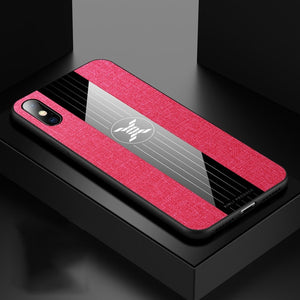 Magnetic Car Holder Case For iPhone 11 X XR XS Max 6 6S Plus Soft Frame Cloth Finger Ring Shockproof Cover For iPhone 7 8 Plus X