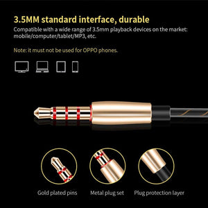 Dual Drivers Earphone High Bass Stereo With Mic For Meizu Xiaomi Sony