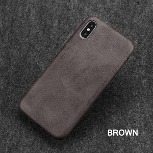 Ultra Thin Phone Cases For iPhone 6S 6 7 8 Plus XS Max Cover Leather Skin Soft TPU Silicone Case For iPhone XR X Shell