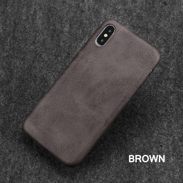 Ultra Thin Phone Cases For iPhone 6S 6 7 8 Plus XS Max Cover Leather Skin Soft TPU Silicone Case For iPhone XR X Shell